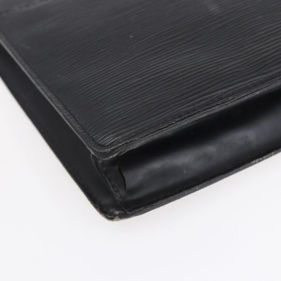 LOUIS VUITTON Epi Pochette Homme Clutch Bag Black M52522 LV Auth BA8471